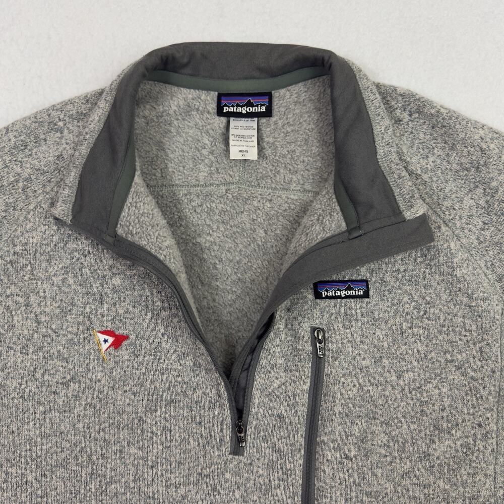 Patagonia Jacket Mens XL Gray Better Sweater Fleece 1/4 Zip Pullover Yacht Club - Picture 8 of 10